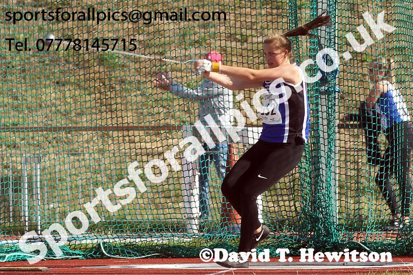 Womens under-17s hammer, 2018 Northern Under-17s/U-15s/U-13s Champs., Wavertree Athletics Centre, Liverpool. Photo: David T. Hewitson/Sports for All Pics